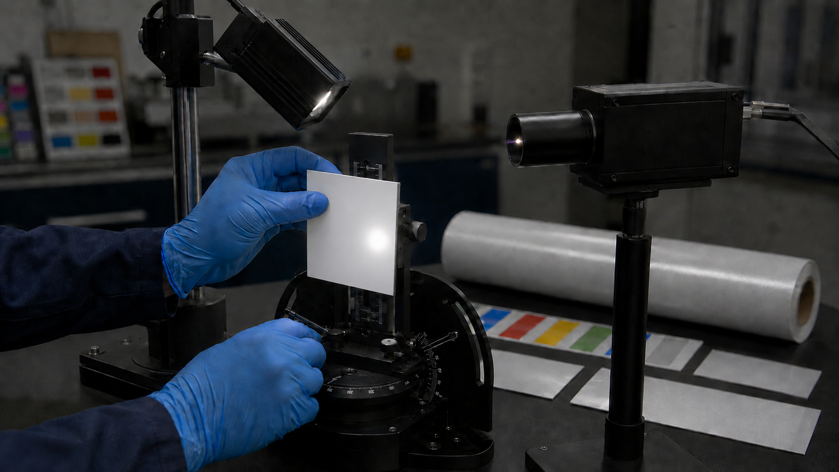 Laboratory retroreflectivity testing of reflective sheeting.png