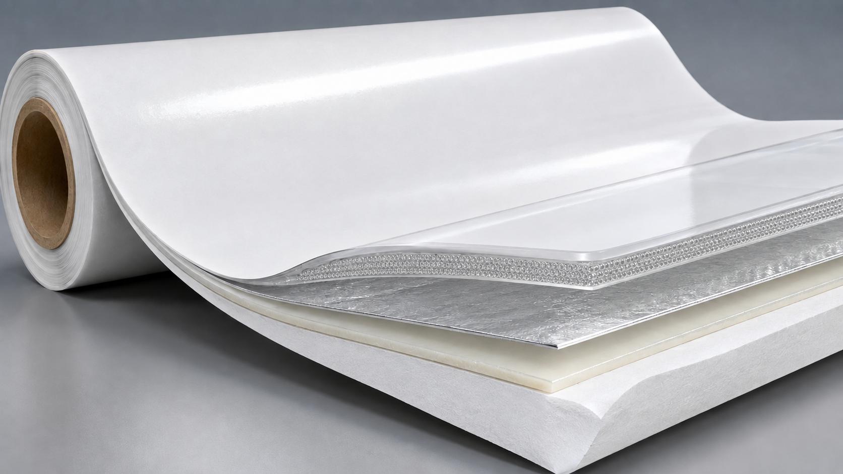 Enclosed glass bead reflective sheeting multilayer structure.png