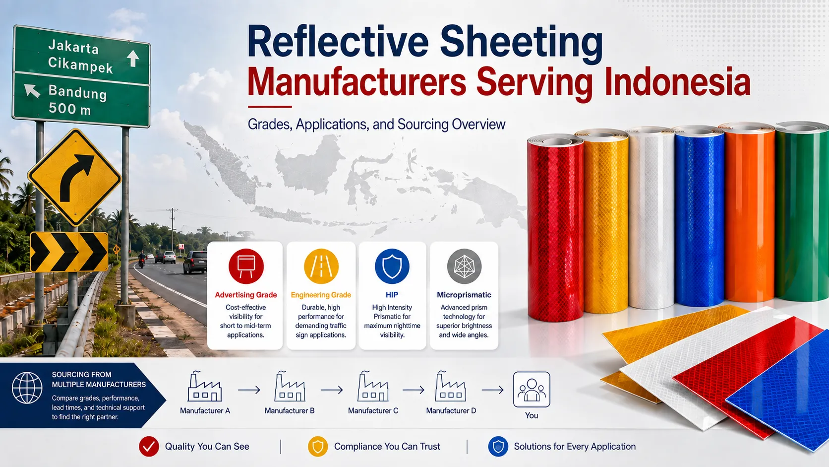 Top 15 Reflective Sheeting Manufacturers & Suppliers Serving Indonesia in 2026