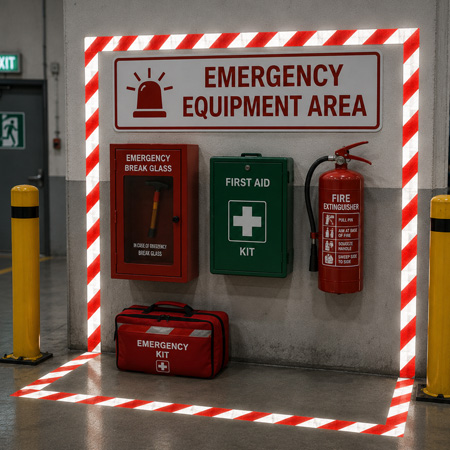 Emergency equipment zones