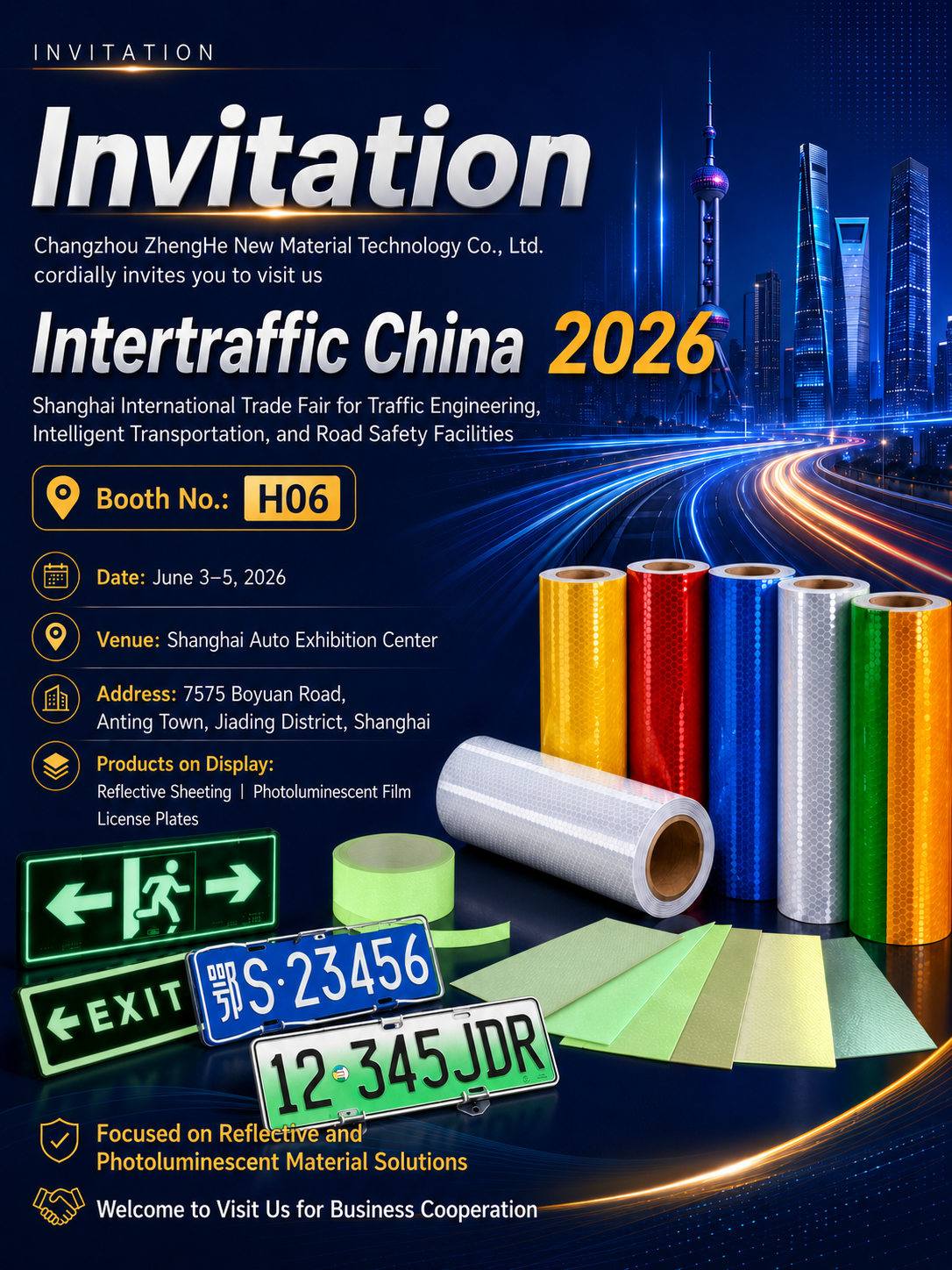 Changzhou ZhengHe New Material at Intertraffic China 2026