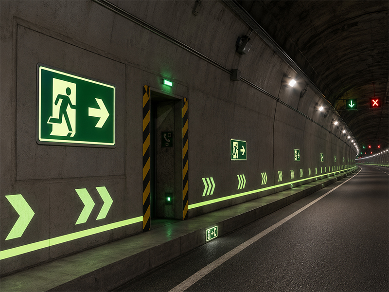 Tunnel-evacuation-markings
