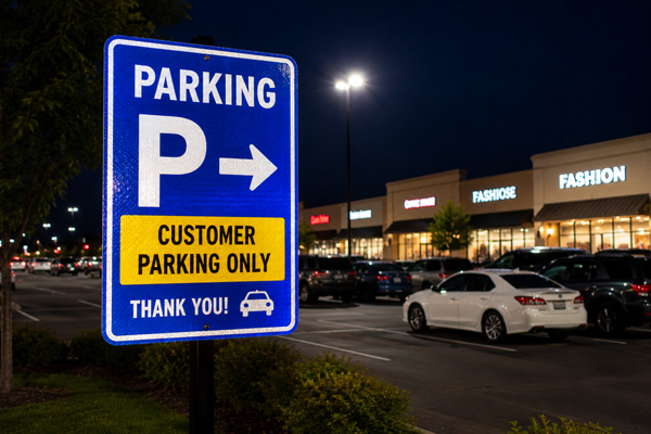Commercial parking signs