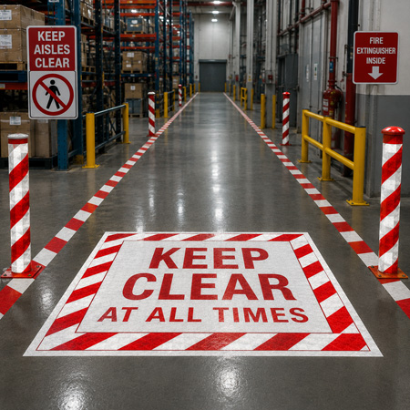 Keep-clear floor zones