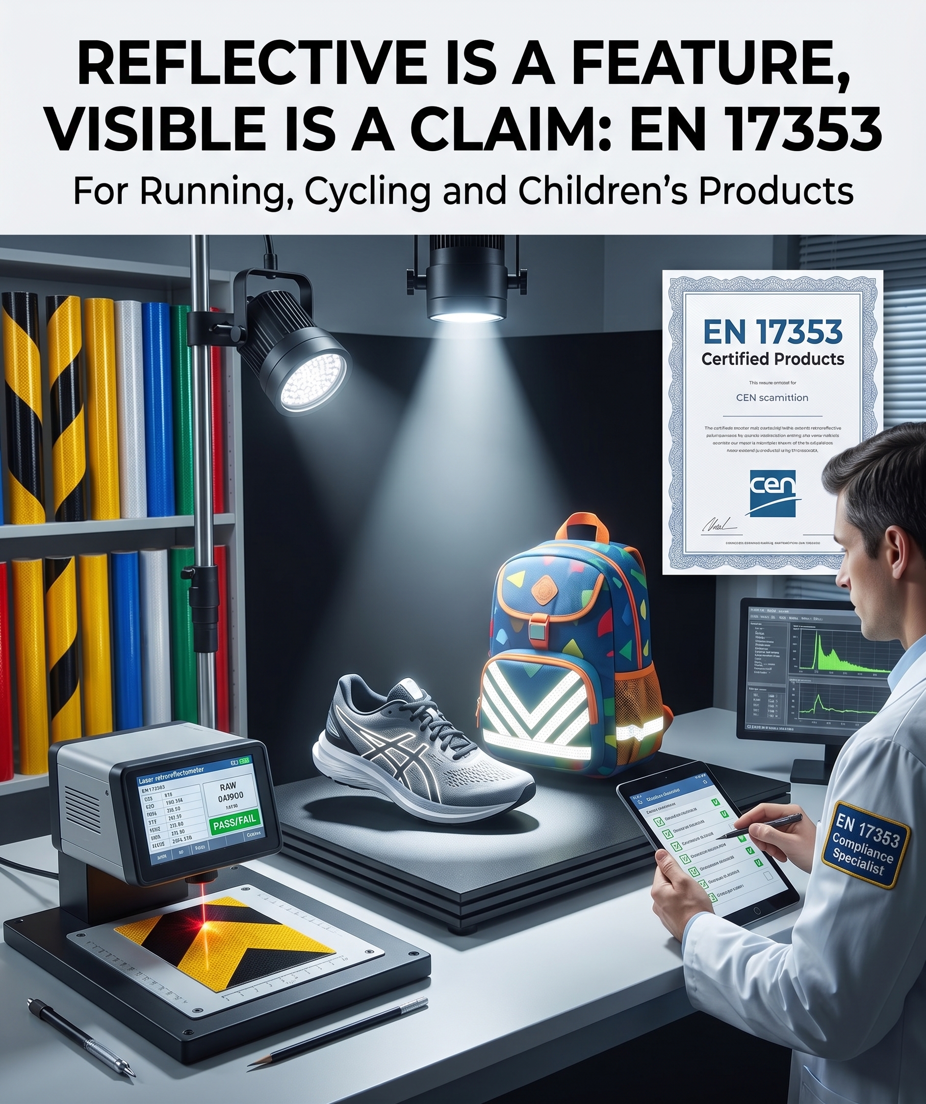 Reflective Is a Feature, Visible Is a Claim: EN 17353 for Running, Cycling and Children's Products