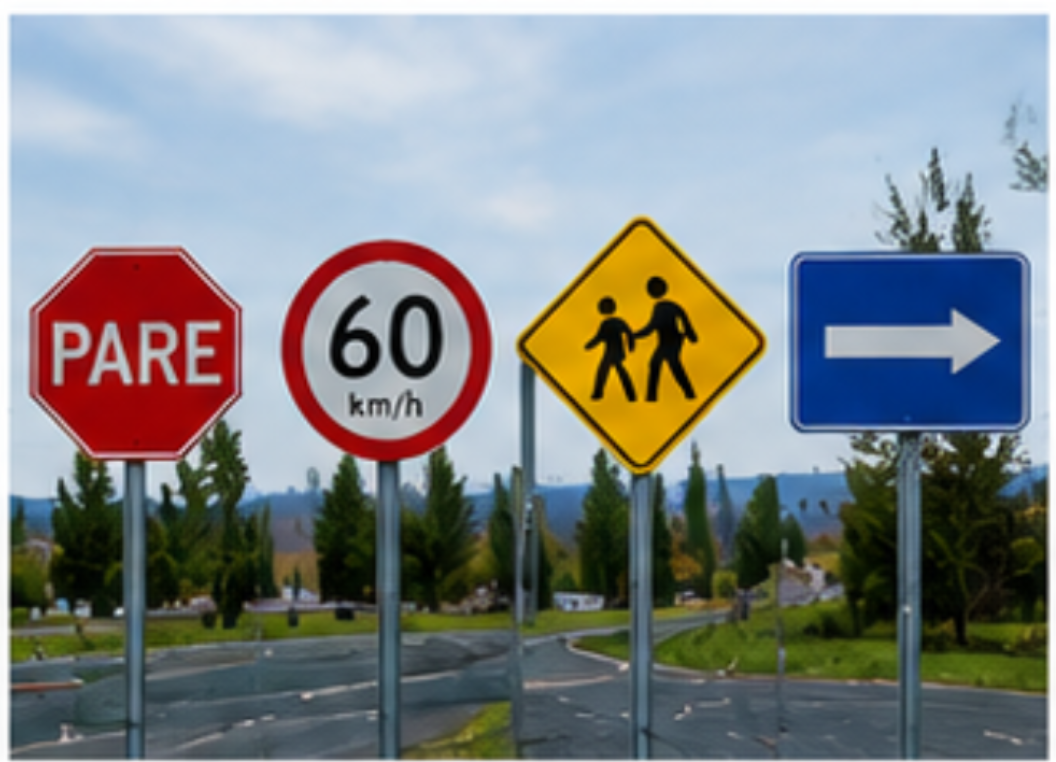 Various traffic signs made with reflective sheeting.png