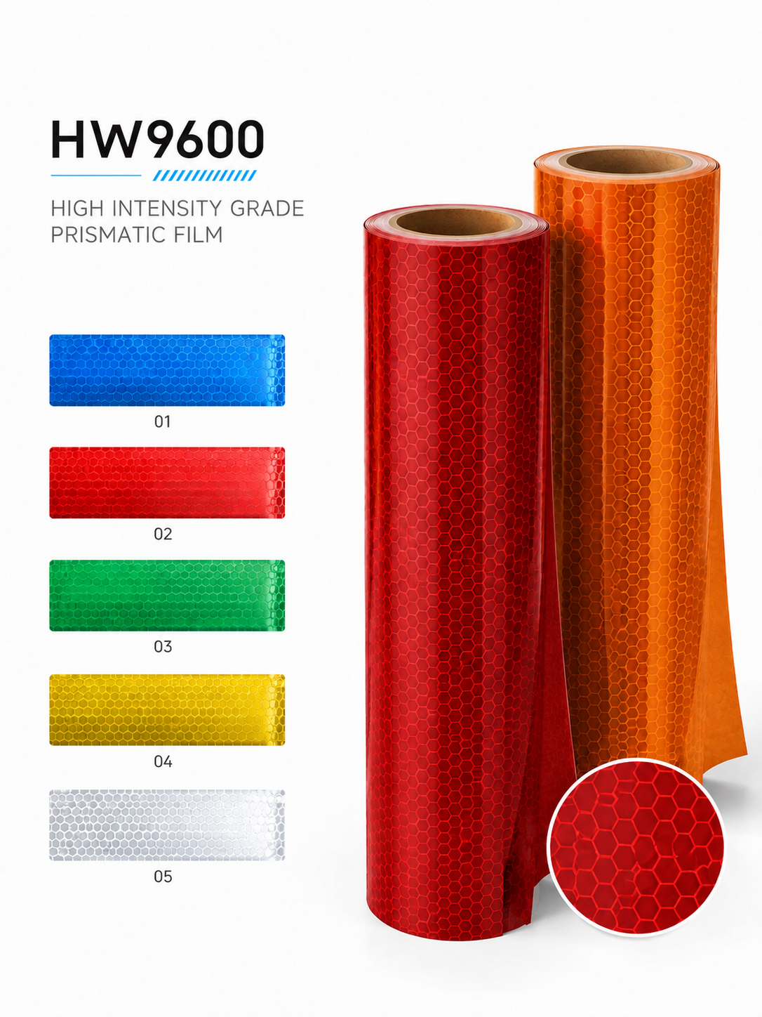 High Intensity Grade Reflective Sheeting HW9600