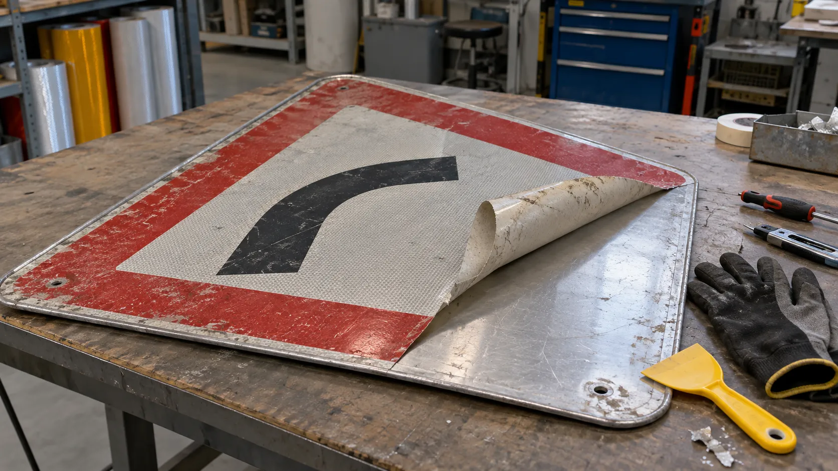 How To Remove Old Reflective Sheeting From Aluminum Signs