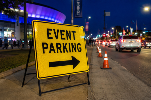 Event traffic guidance signs