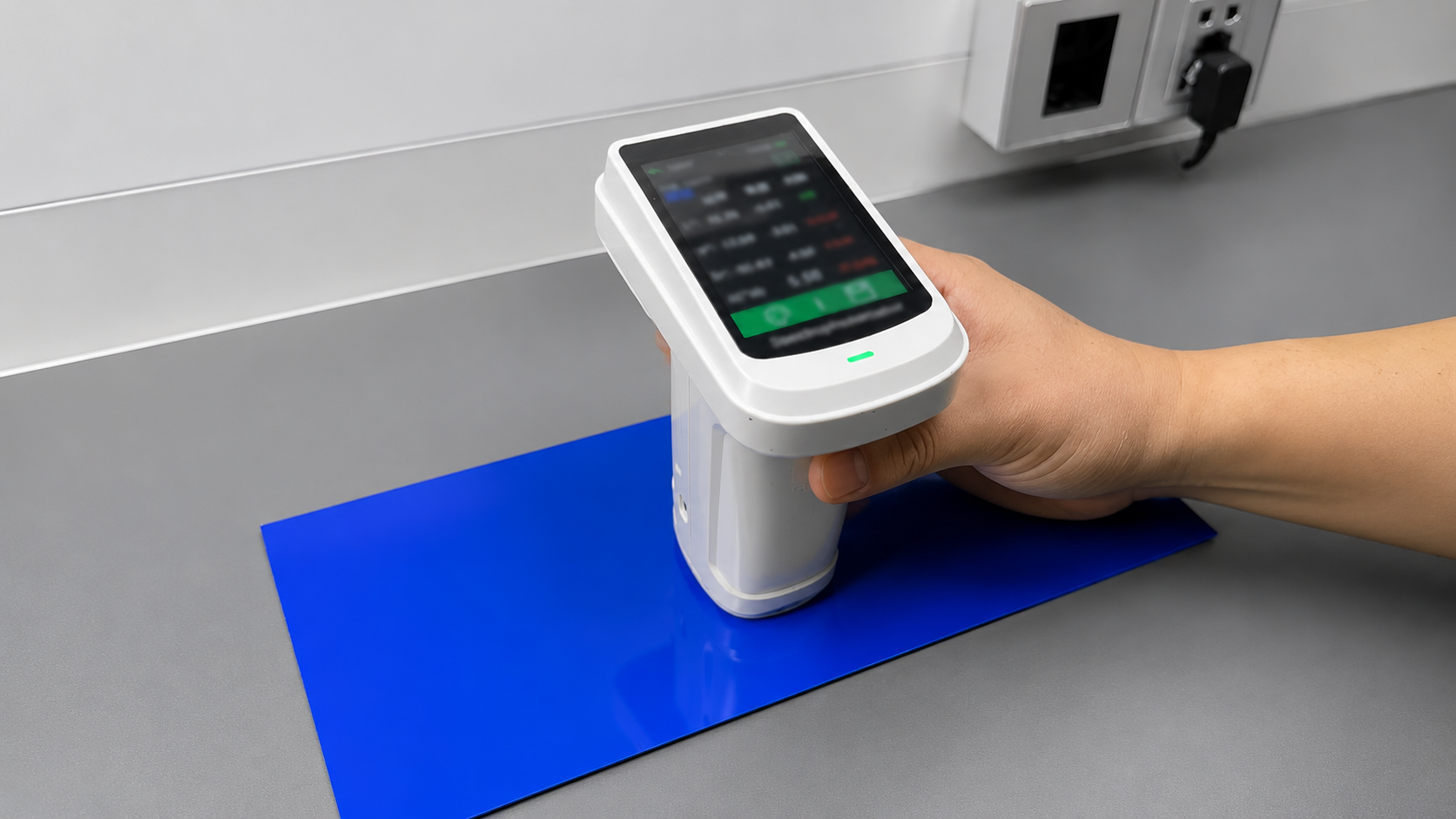 Reflective sheeting color accuracy inspection with a spectrophotometer.png