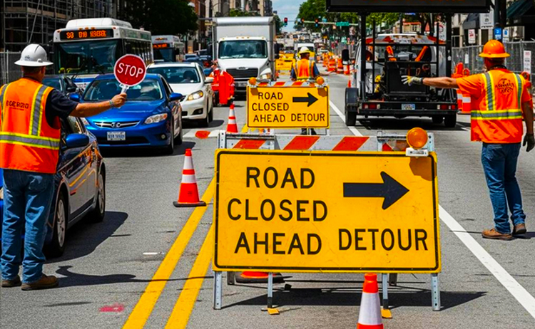 Event traffic guidance signs