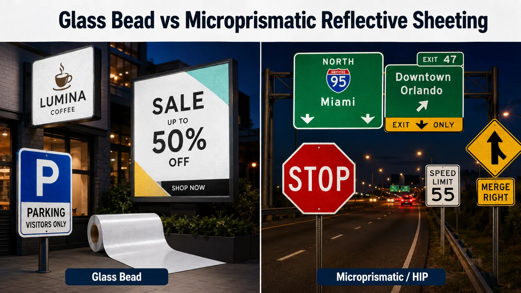 Glass Bead Vs Microprismatic Reflective Sheeting: What’s The Difference?